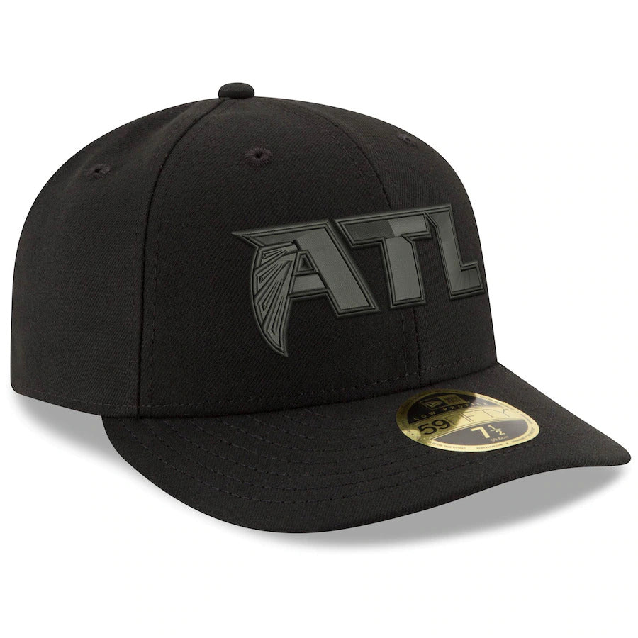 New Era Black Atlanta Falcons Alternate Logo Low Profile 59FIFTY Fitted Hat