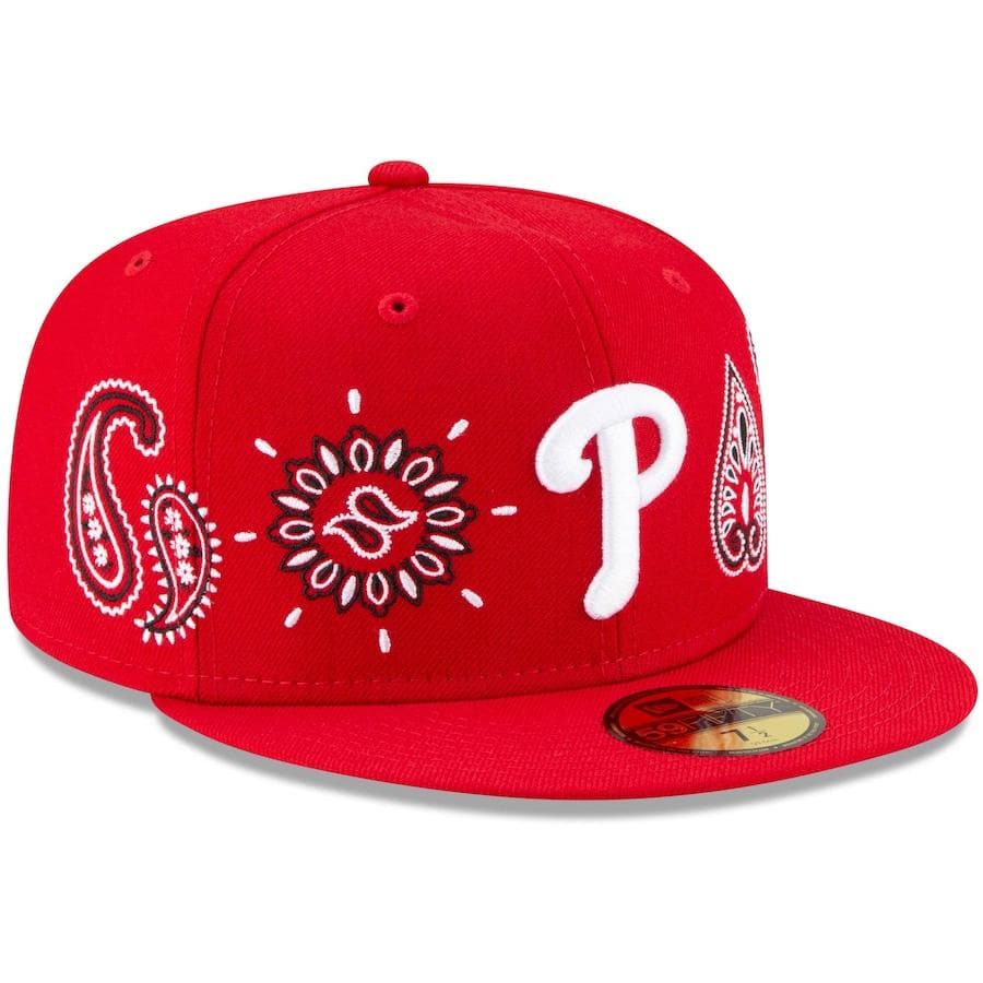 New Era Philadelphia Phillies Paisley Elements Red 59FIFTY Fitted Hat