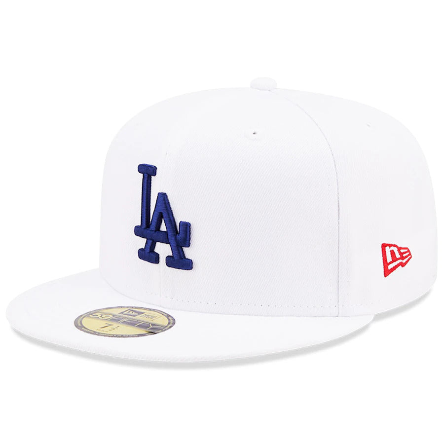 New Era White Los Angeles Dodgers 2020 World Series Patch Undervisor 59FIFTY Fitted Hat