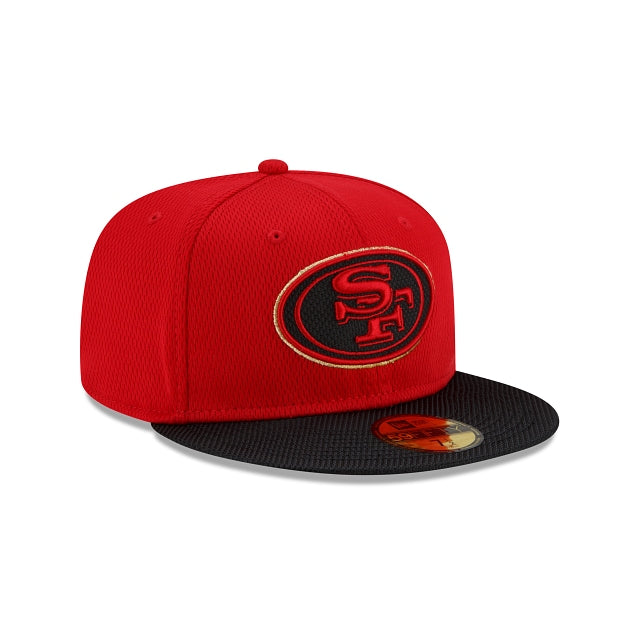 New Era San Francisco 49ers NFL Sideline Road 2021 Navy Red 59FIFTY Fitted Hat