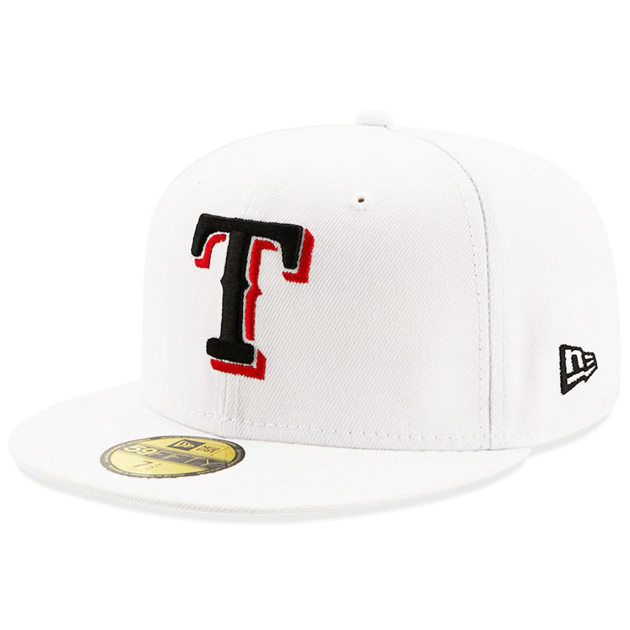 New Era White Texas Rangers Globe Life Park in Arlington Final Season Patch Red Undervisor 59FIFTY Fitted Hat