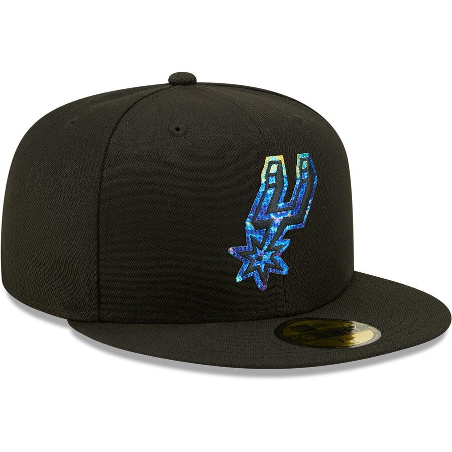New Era San Antonio Spurs Black Oil Dye 59FIFTY Fitted Hat