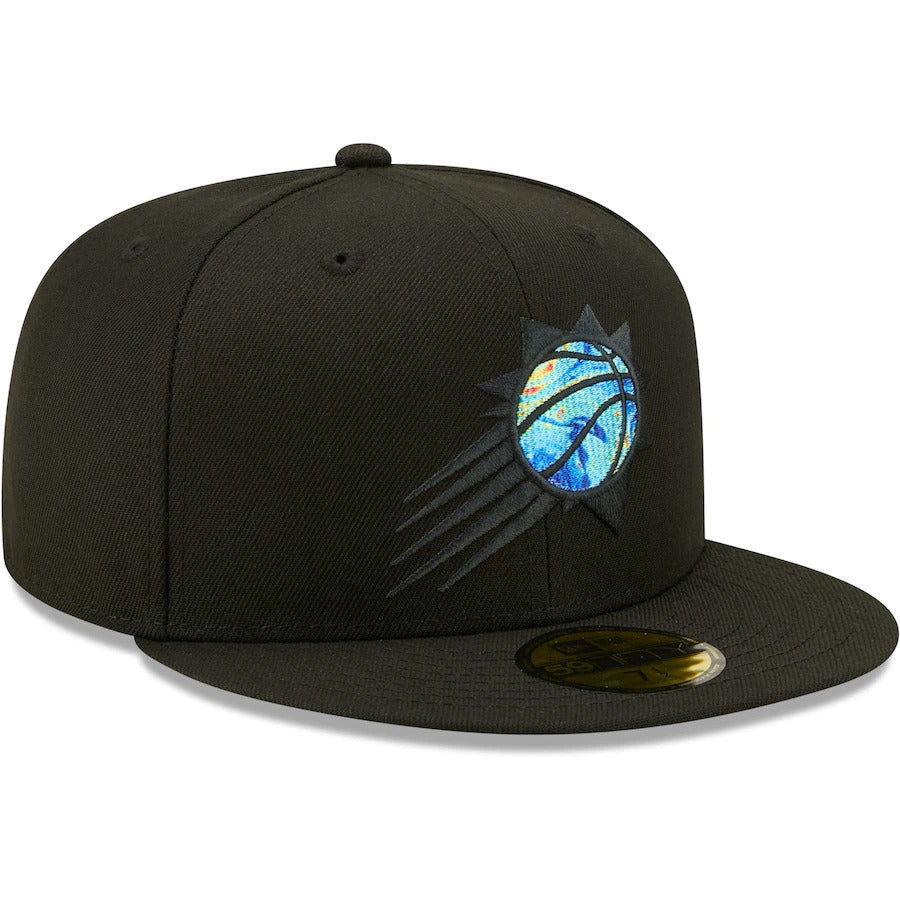 New Era Phoenix Suns Black Oil Dye 59FIFTY Fitted Hat
