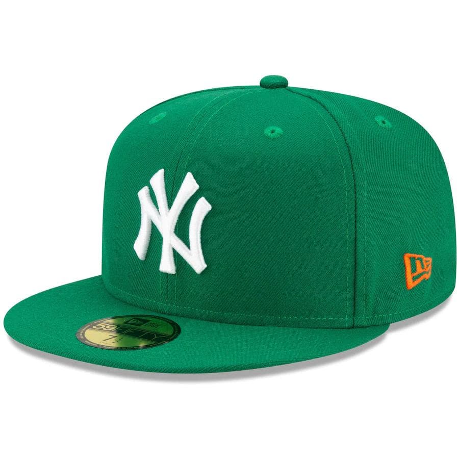 New Era New York Yankees 27-Time World Series Champions Orange Undervisor 59FIFTY Fitted Hat