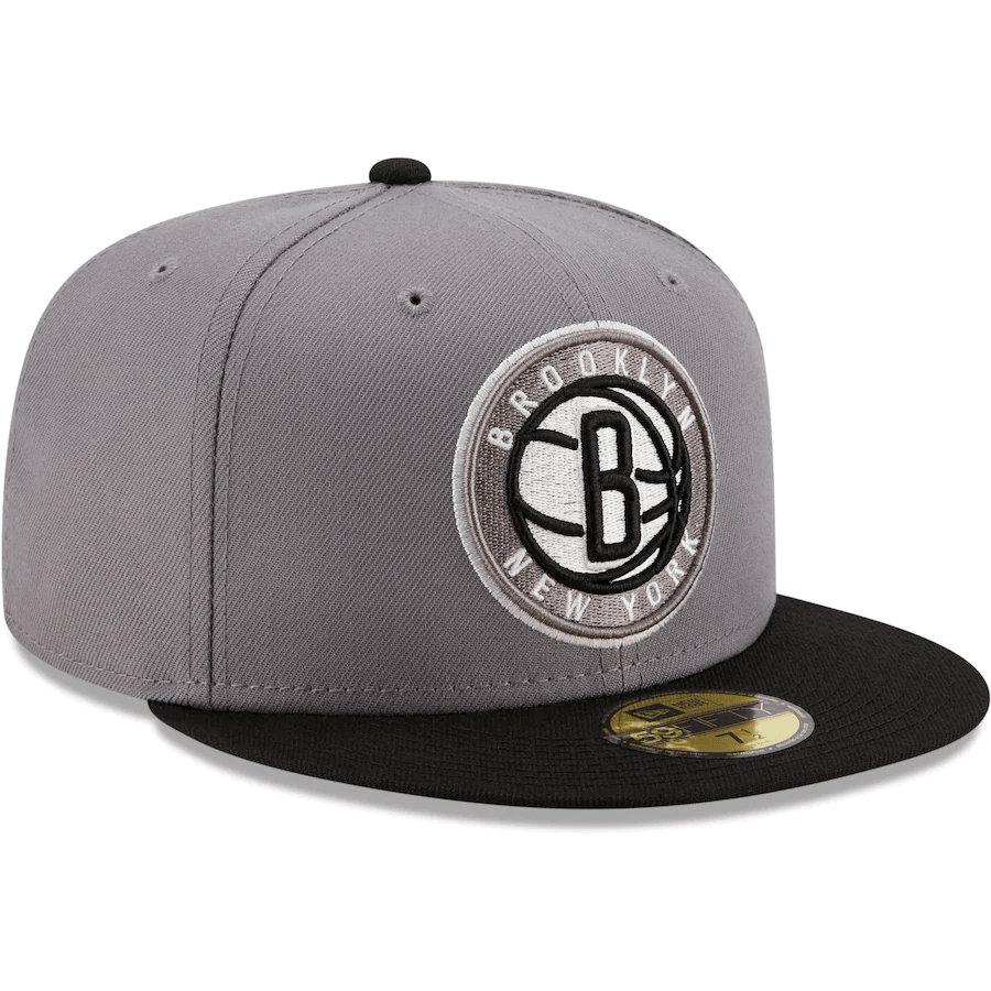 New Era Brooklyn Nets Grey / Black 59Fifty Fitted Hat