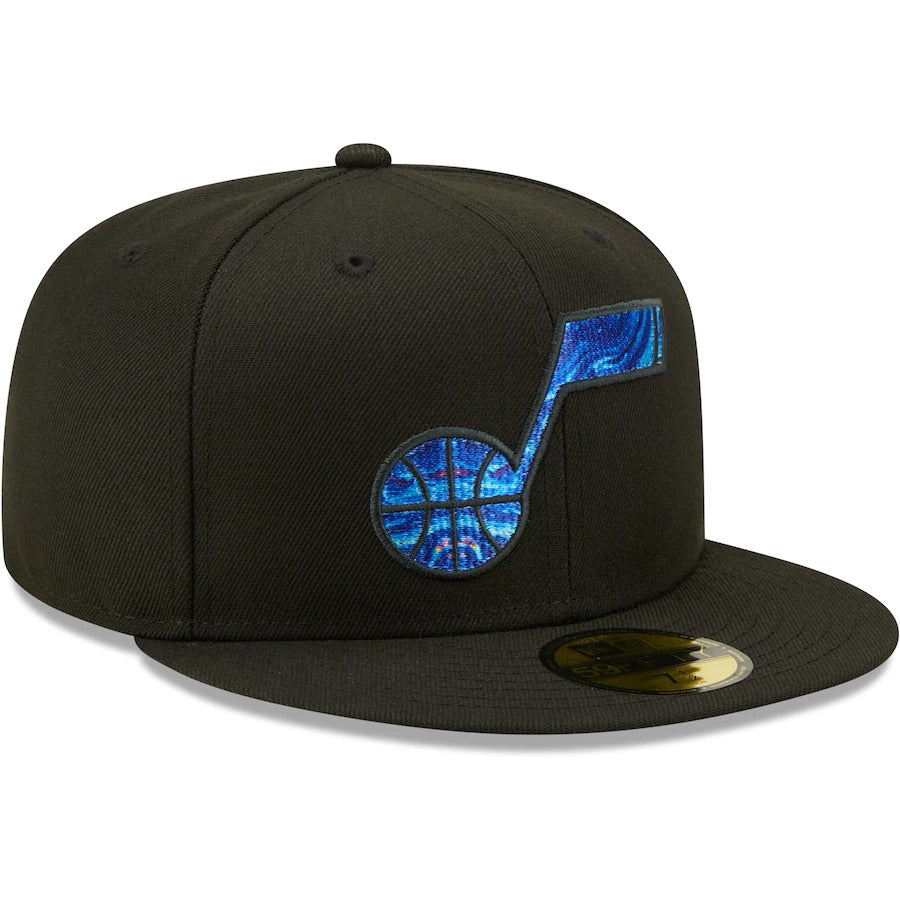 New Era Utah Jazz Black Oil Dye 59FIFTY Fitted Hat
