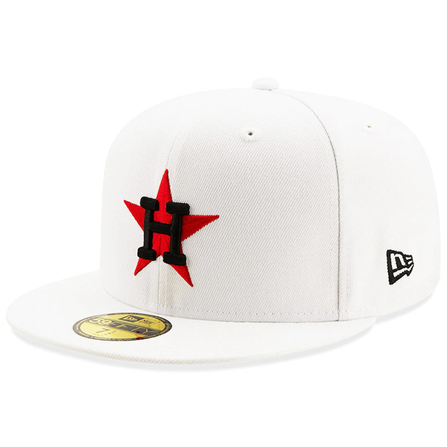 New Era White Houston Astros 1968 MLB All-Star Game Patch Red Undervisor 59FIFTY Fitted Hat