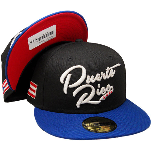 New Era Puerto Rico Coqui Frog Patch Black/Royal 59FIFTY Fitted Hat