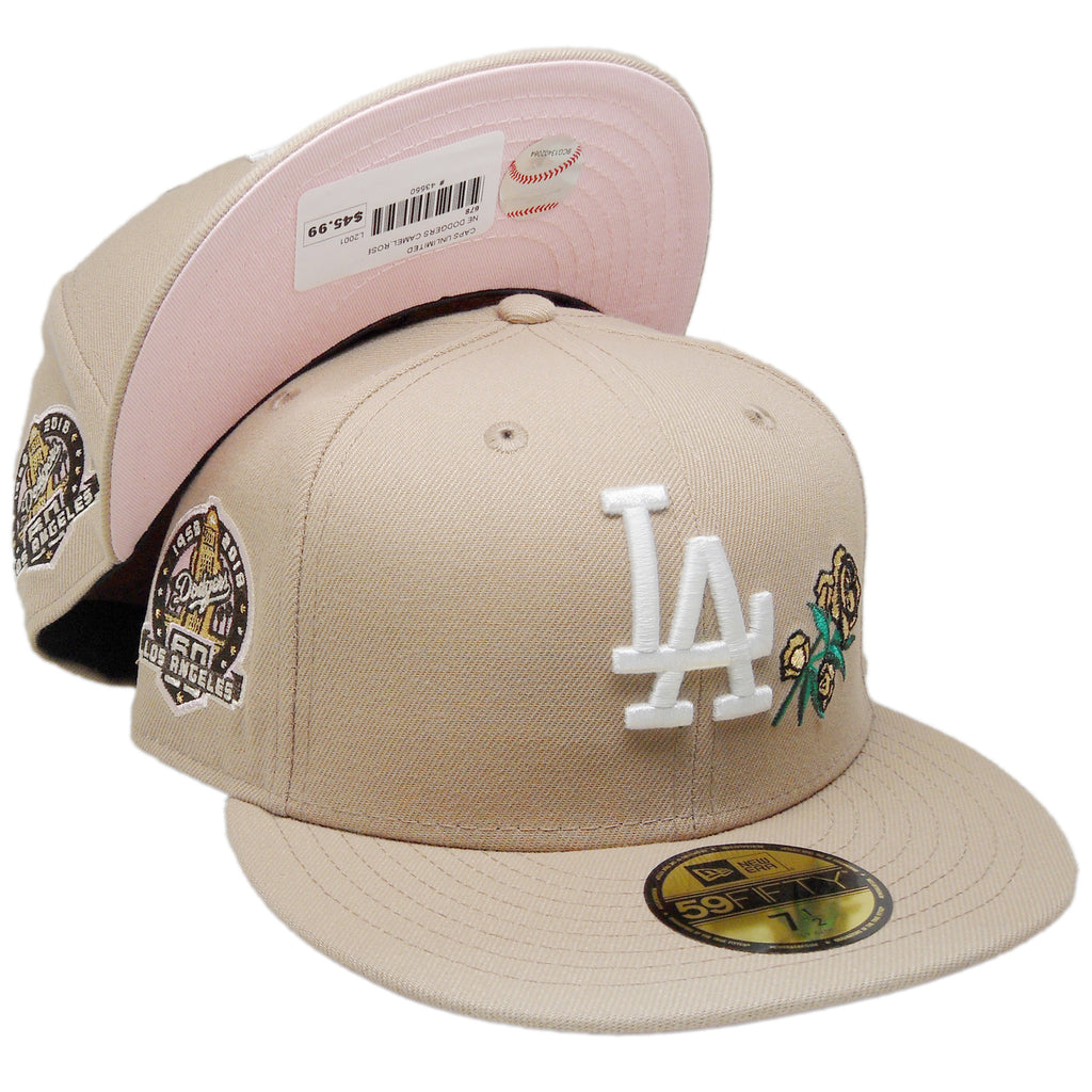 New Era Los Angeles Dodgers Camel Rose 60th Anniversary 59FIFTY Fitted Hat