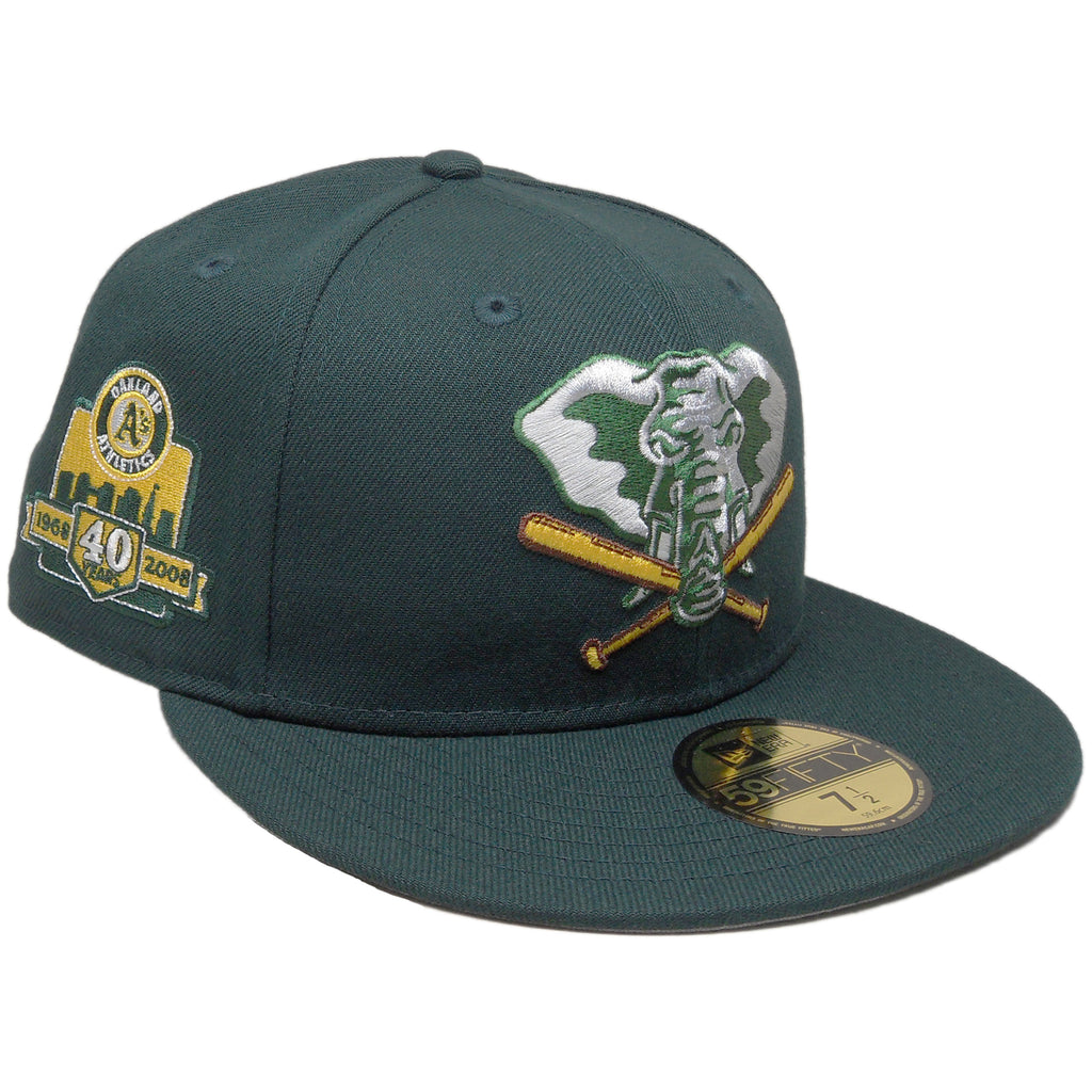 New Era Oakland Athletics Pine Green 40 Years Side Patch 59FIFTY Fitted Hat