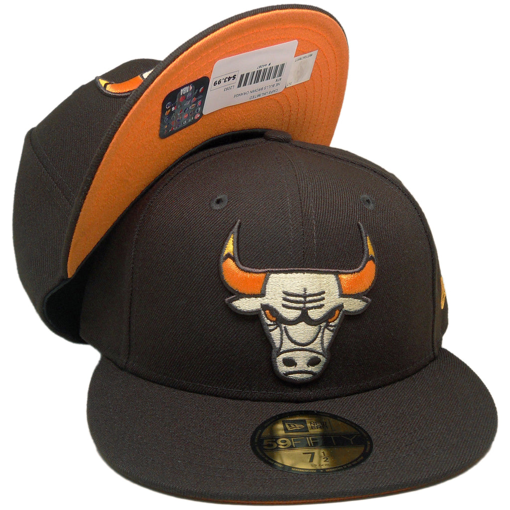 New Era Chicago Bulls Dark Brown/Orange 59FIFTY Fitted Hat