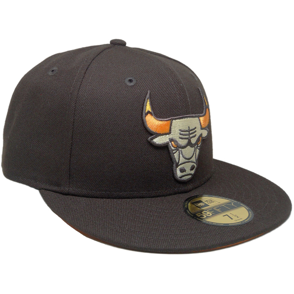 New Era Chicago Bulls Dark Brown/Orange 59FIFTY Fitted Hat