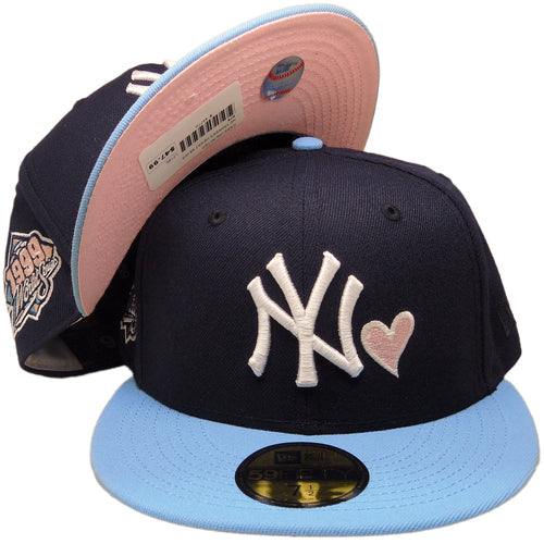 New Era New York Yankees Navy/Sky Blue Heart '99 World Series 59FIFTY Fitted Hat