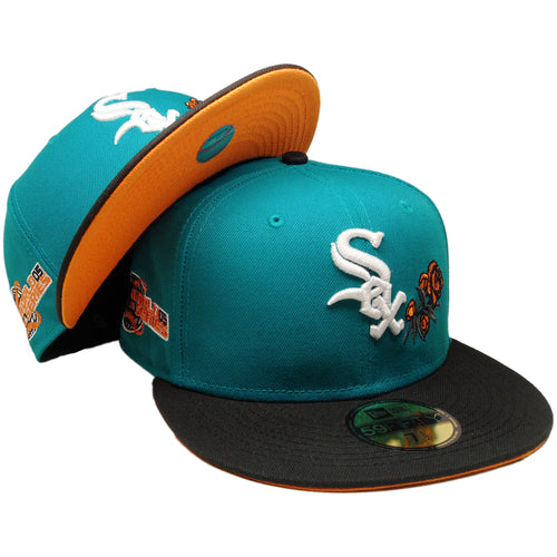 New Era Chicago White Sox Turquoise/Black Rose 2005 World Series 59FIFTY Fitted Hat