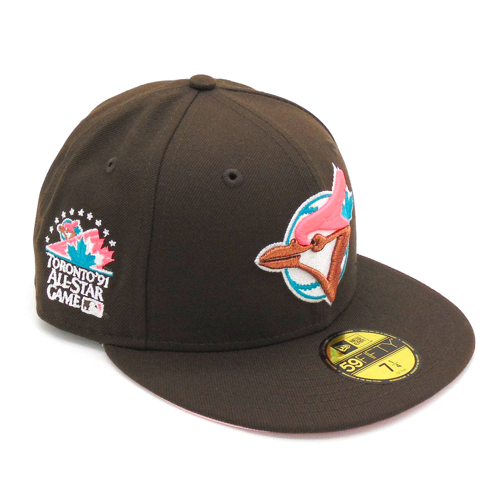 New Era Toronto Blue Jays Brown "91" All-Star Game Pink Undervisor 59FIFTY Fitted Hat