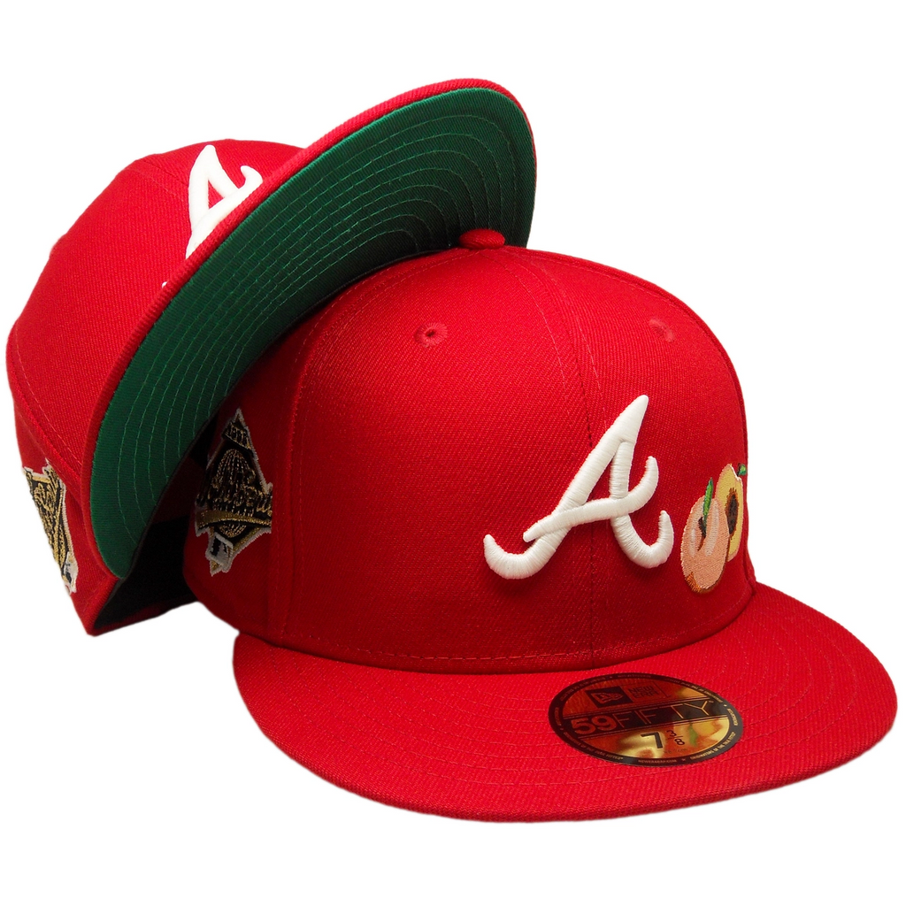 New Era Atlanta Braves Red/White 1995 World Series Peaches 59FIFTY Fitted Hat