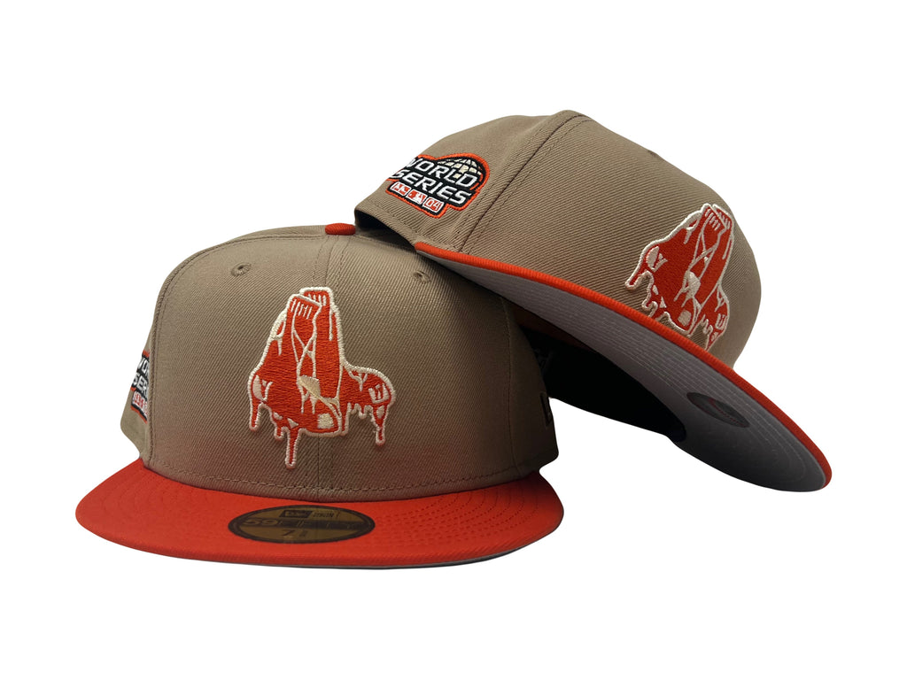 New Era Boston Red Sox 2004 World Series "Bloody Socks" Camel/Orange 59FIFTY Fitted Hat