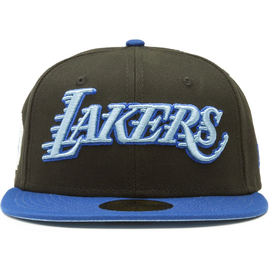 New Era Los Angeles Lakers Black/Royal 75th Anniversary 59FIFTY Fitted Hat