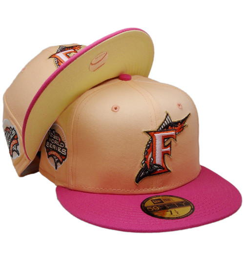 New Era Florida Marlins Peach/Hot Pink 2003 World Series 59FIFTY Fitted Hat