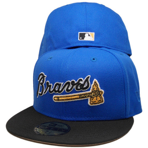 New Era Atlanta Braves Blue/Black 1995 World Series Peach Under Brim 59FIFTY Fitted Hat
