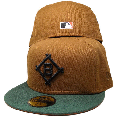 New Era Brooklyn Dodgers Ebbets Field Toasted Peanut/Dark Green 59FIFTY Fitted Hat
