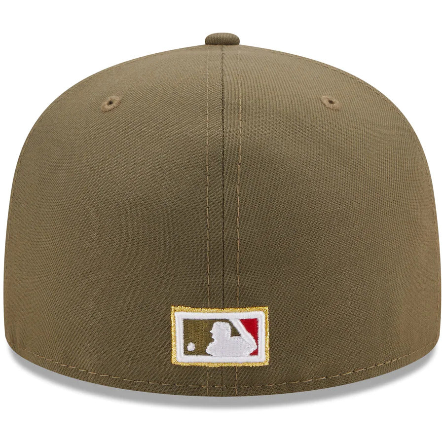 New Era Brooklyn Dodgers Olive 1949 MLB All-Star Game Scarlet Undervisor 59FIFTY Fitted Hat
