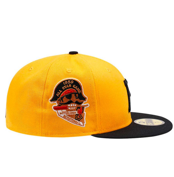 New Era Pittsburgh Pirates Gold/Black 1959 All-Star Game Grey UV 59FIFTY Fitted Hat