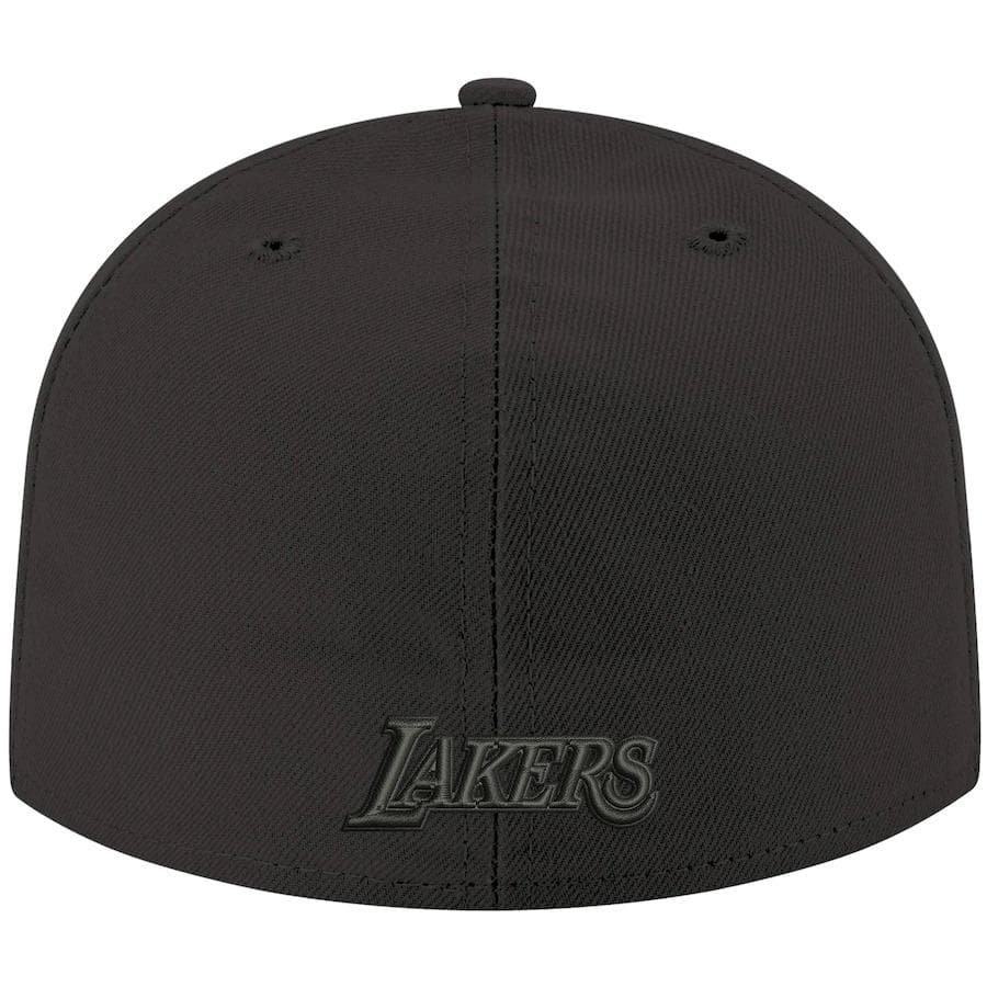 New Era Los Angeles Lakers 17-Time Champions Side Patch Black on Black 59Fifty Fitted Hat