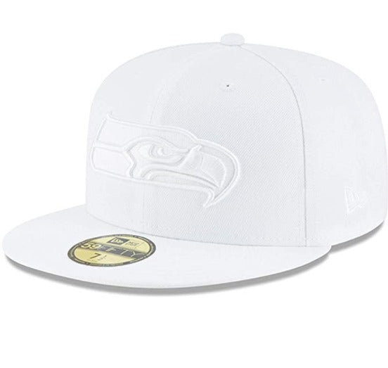 New Era Seattle Seahawks White on White 59FIFTY Fitted Hat