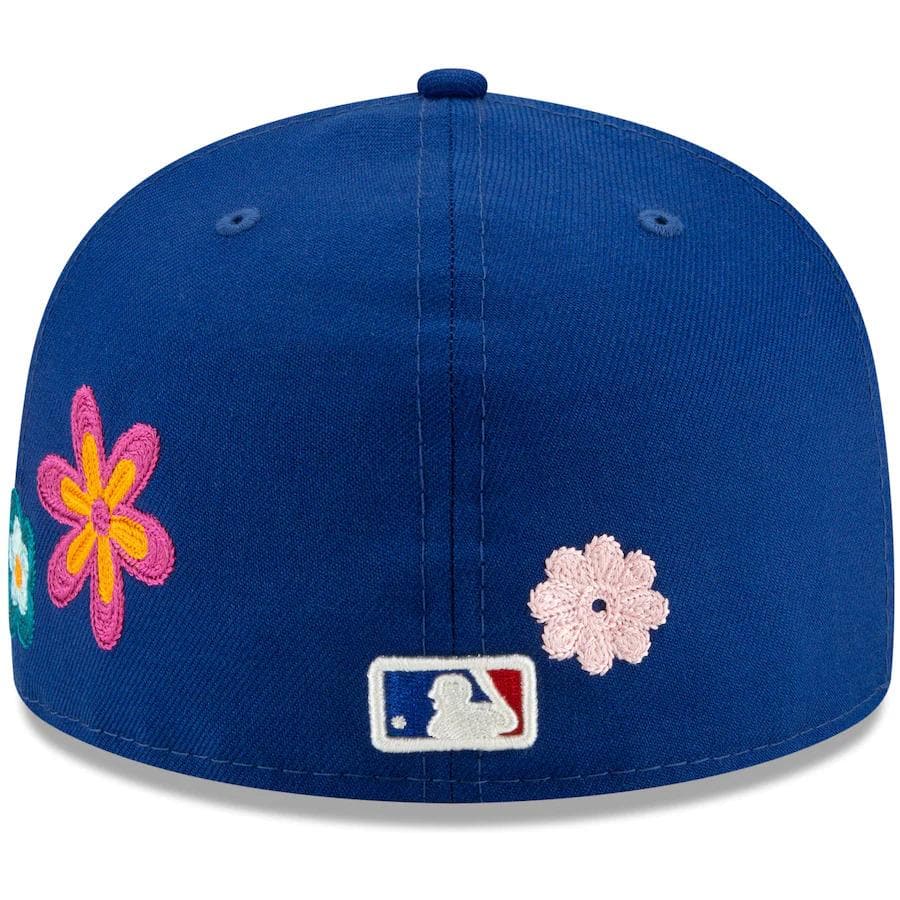 New Era Chicago Cubs Chain Stitch Floral Blue 59FIFTY Fitted Hat
