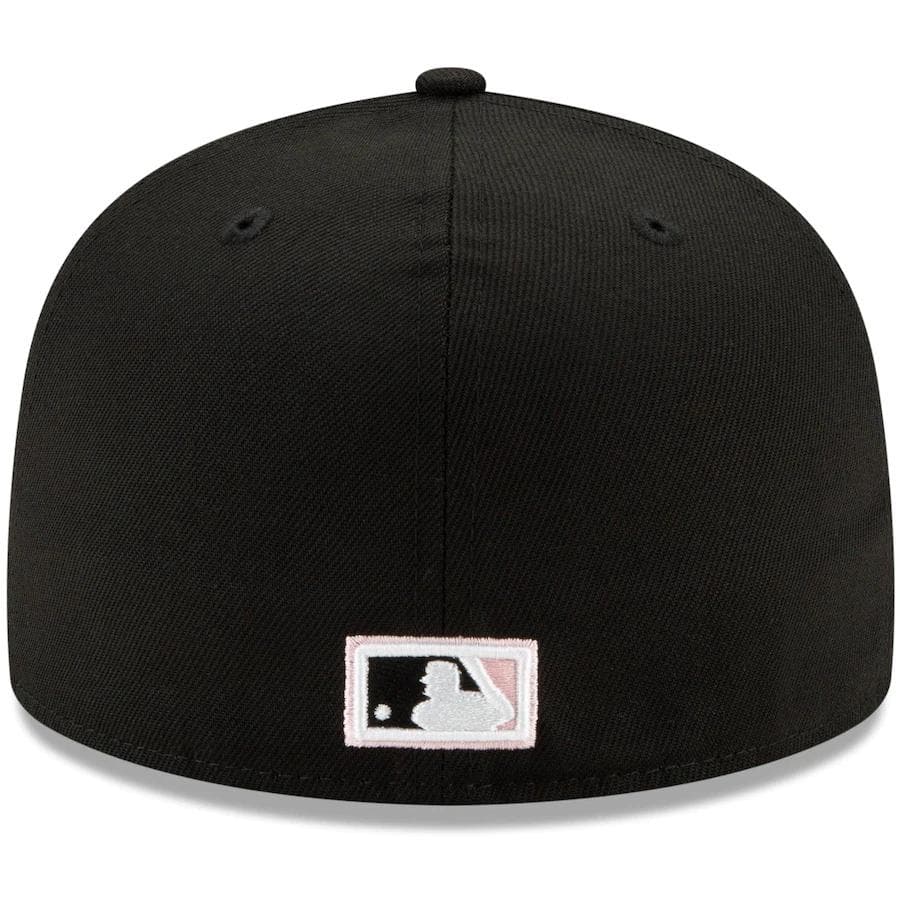 New Era Brooklyn Dodgers Black Cooperstown Collection 100 Years Pink Undervisor 59FIFTY Fitted Hat