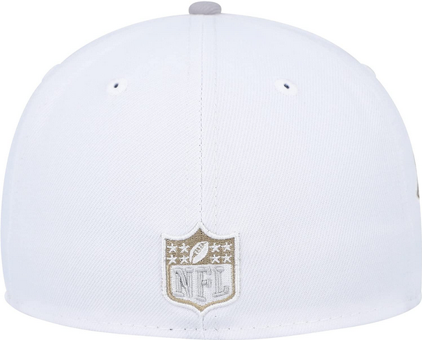 New Era White/Gray Detroit Lions 75th Anniversary Gold Undervisor 59FIFTY Fitted Hat