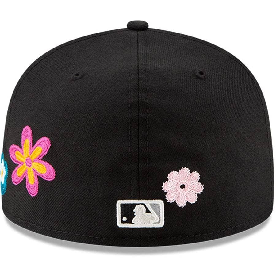 New Era Chicago White Sox Chain Stitch Floral Black 59FIFTY Fitted Hat