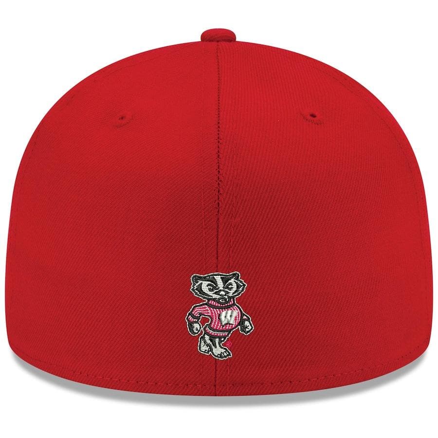 New Era Wisconsin Badgers Red 59FIFTY Fitted Hat