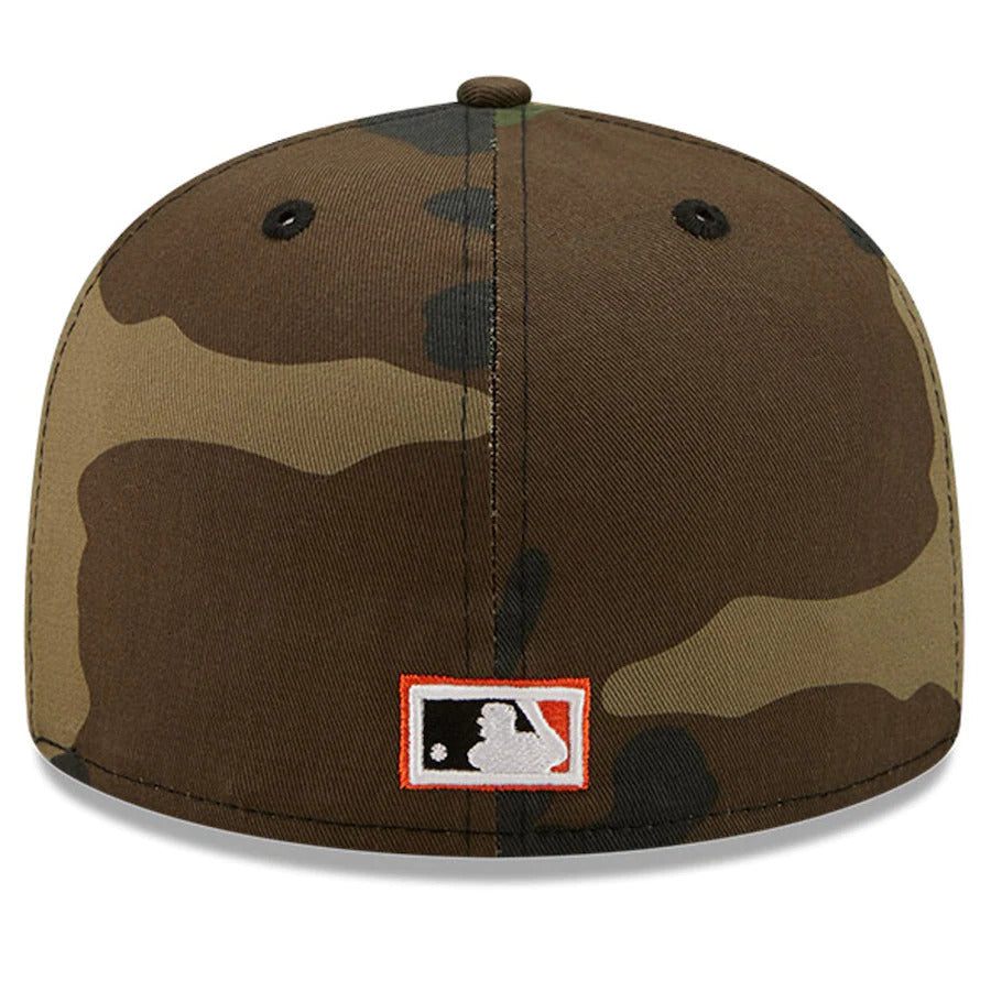 New Era Camo San Francisco Giants 2014 World Series Patch Woodland Undervisor 59FIFTY Fitted Hat