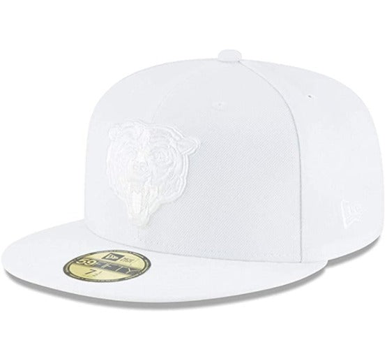 New Era Chicago Bears White on White 59FIFTY Fitted Hat