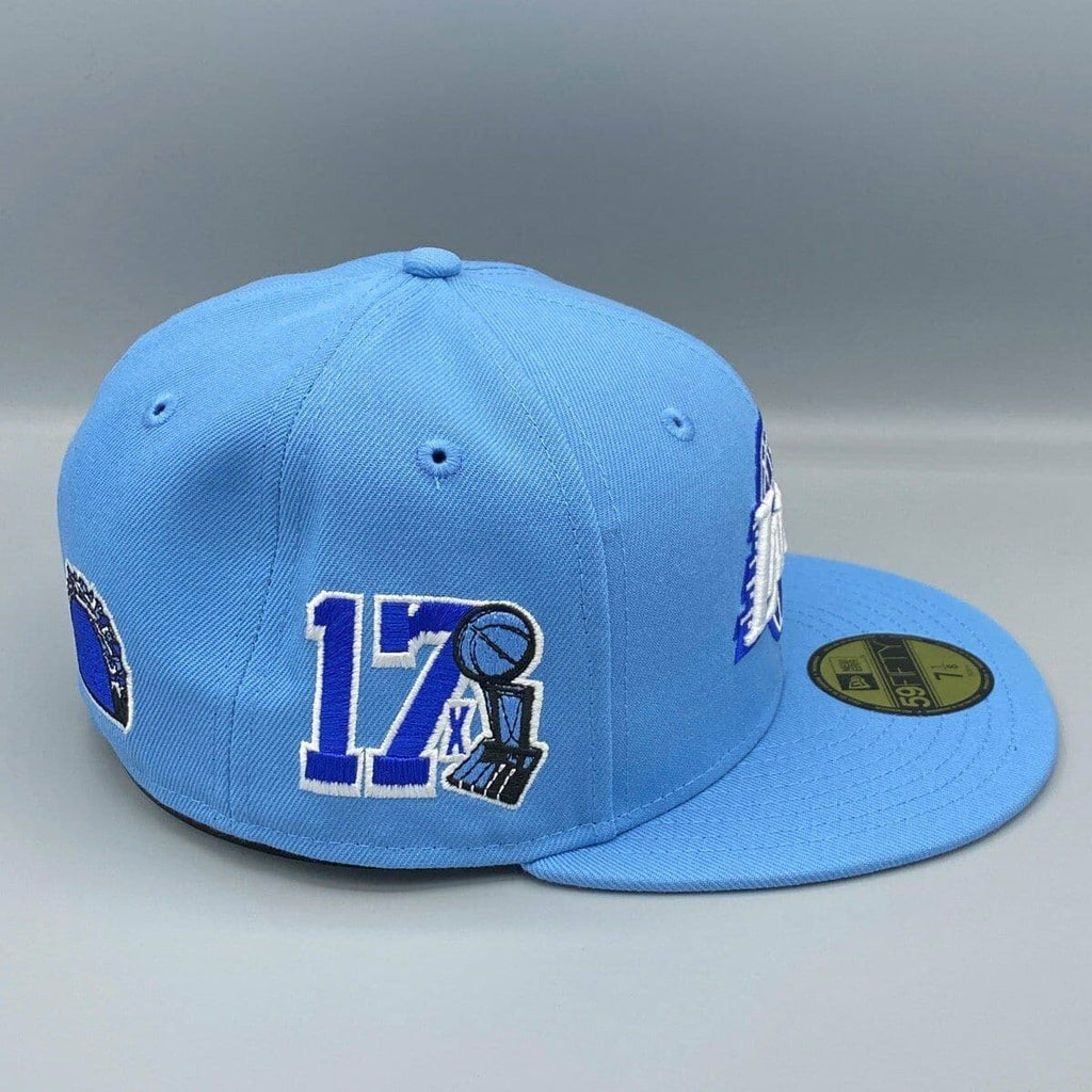 New Era LA Lakers Baby Blue Side Patch 59Fifty Fitted Hat