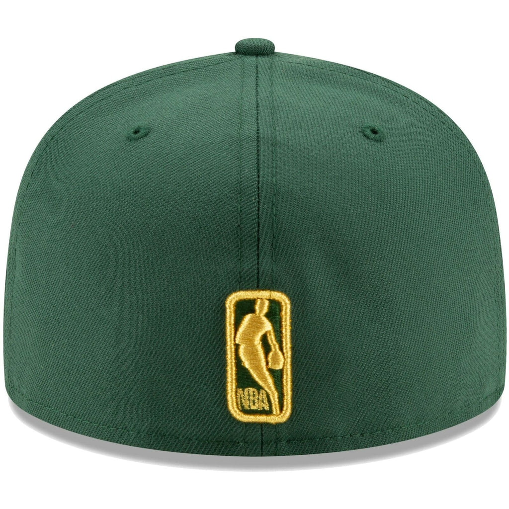 New Era Milwaukee Bucks Green Shield 59Fifty Fitted Hat