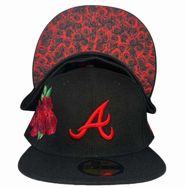 Hats Roses Men New Era x Pro Image Sports Atlanta Braves Roses UV 59FIFTY Fitted Hat
