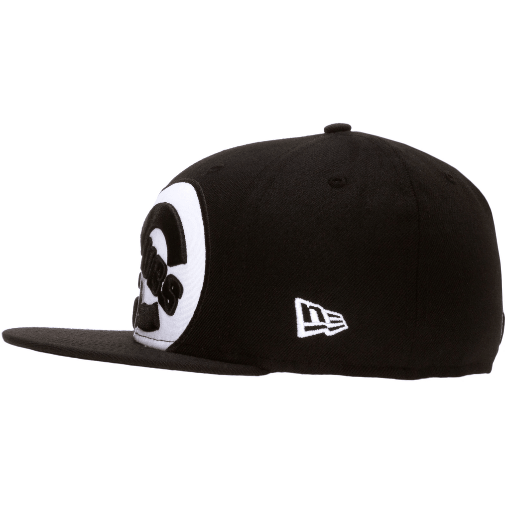 New Era Chicago Cubs Black and White Dual Logo 59Fifty Fitted Hat