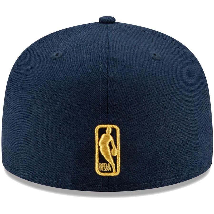 New Era Denver Nuggets Navy Blue & Gold Shield 59Fifty Fitted Hat
