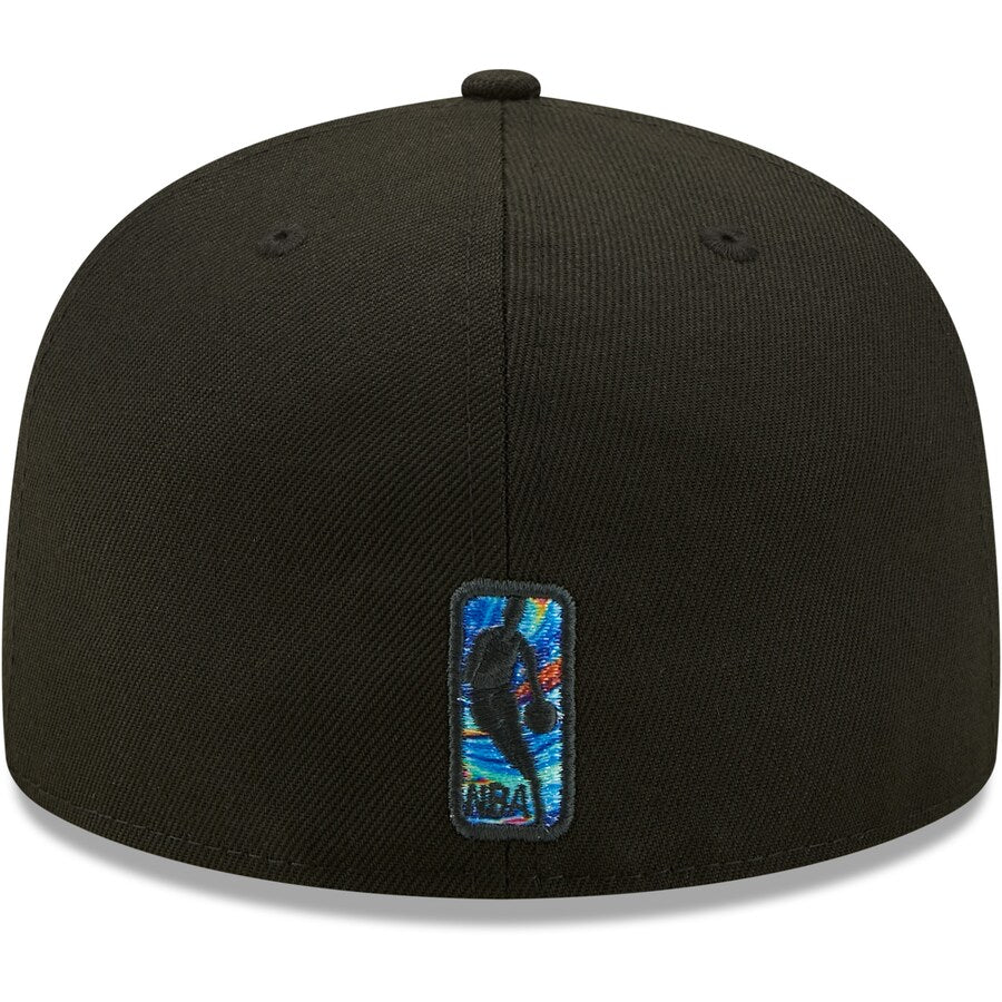 New Era Sacramento Kings Black Oil Dye 59FIFTY Fitted Hat