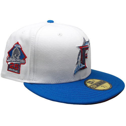New Era Florida Marlins White/Blue/Red  25th Anniversary World Series 59FIFTY Fitted Hat