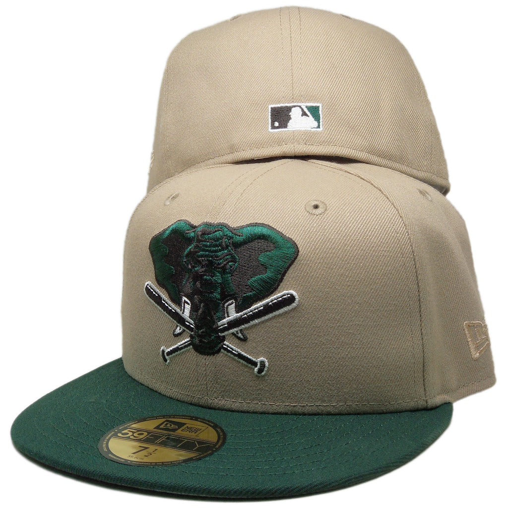 New Era Oakland Athletics 50th Anniversary Khaki/Dark Green 59FIFTY Fitted Hat