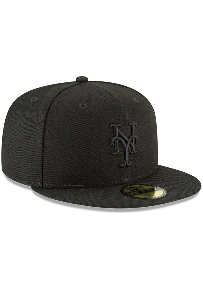 New Era New York Mets Black Basic 59FIFTY Fitted Hat