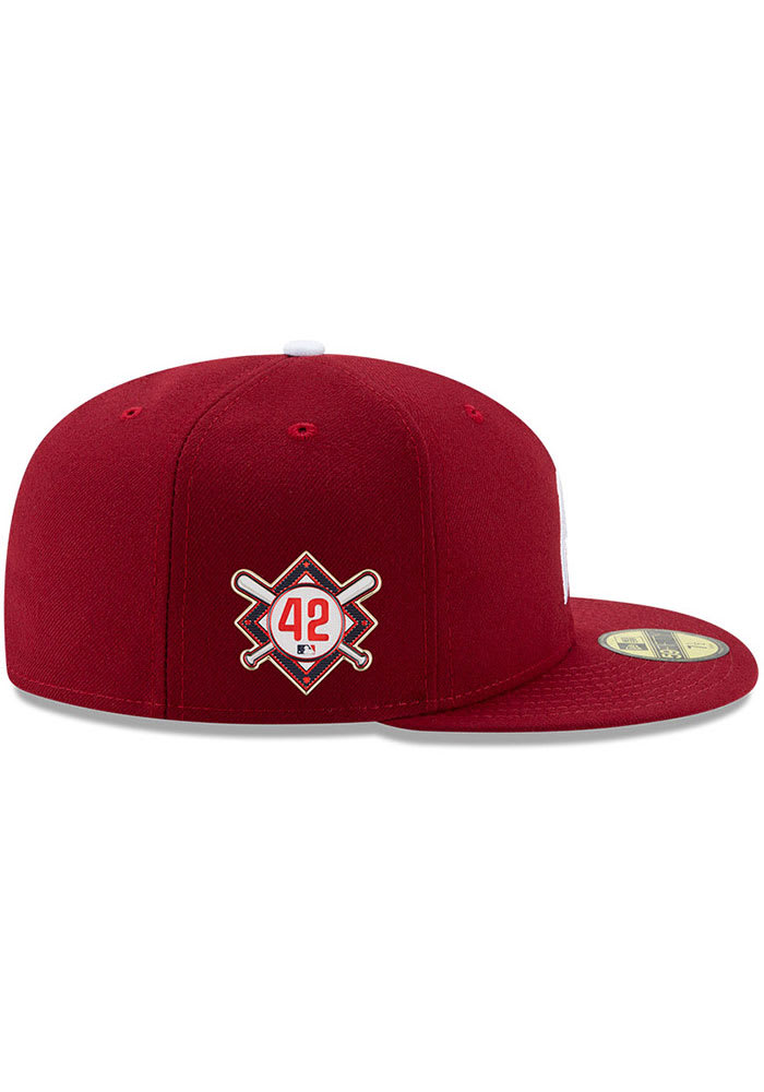 New Era Philadelphia Phillies Crimson Jackie Robinson Day 2022 59FIFTY Fitted Hat