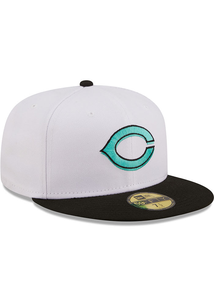New Era Cincinnati Reds White/Black Two-Tone Color Pack 59FIFTY Fitted Hat
