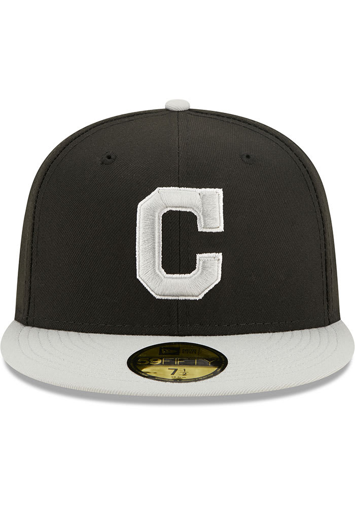 New Era Cleveland Guardians Black/Gray Two-Tone Color Pack 59FIFTY Fitted Hat