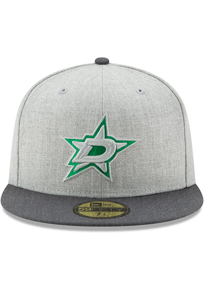 New Era Dallas Stars NHL Heather Grey/Green 59FIFTY Fitted Hat