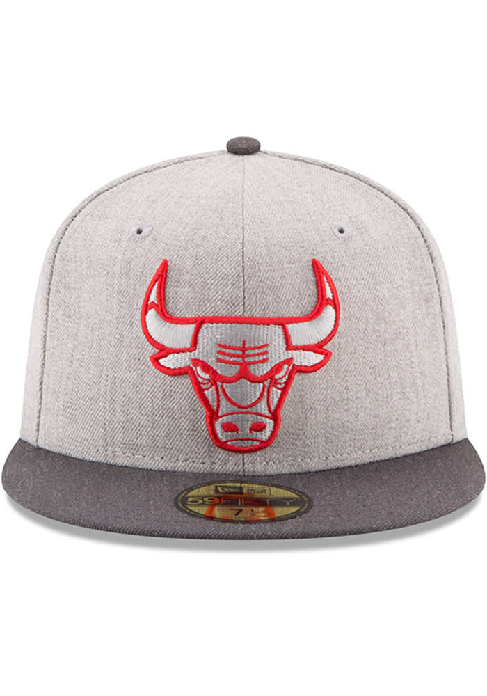 New Era Chicago Bulls Heather Grey Action 59FIFTY Fitted Hat